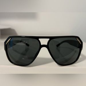Dolce & Gabbana Black and Gold Aviator Sunglasses